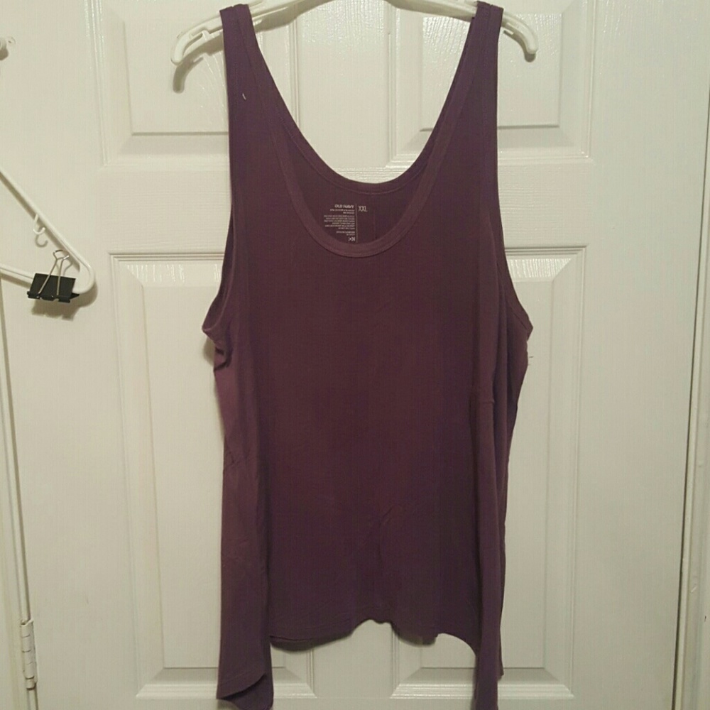 2X Old Navy Purple shark bite tank #67